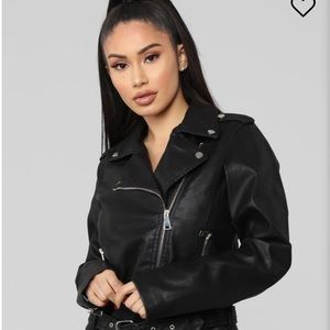 Araxie Vegan Leather Jacket - Black